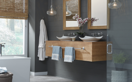 Benjamin Moore Grey Paint in Bathroom